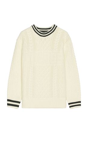 Cable Crewneck Knit Sweater in White. - size L (also in M, XL/1X) - XLARGE - Modalova