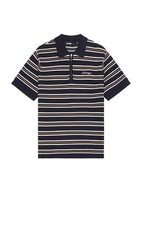 Striped Mesh Knit Polo Shirt in Blue. - size L (also in M, S, XL/1X) - XLARGE - Modalova