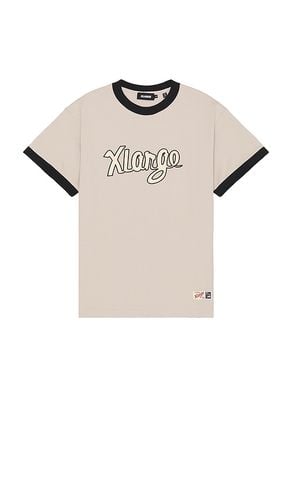 Retro Script Logo Ringer Tee in Cream. - size L (also in M, XL/1X) - XLARGE - Modalova