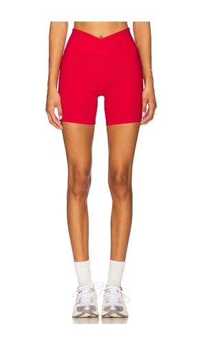Ribbed V Waist Biker Short in Red. - size S (also in XL, XS) - YEAR OF OURS - Modalova