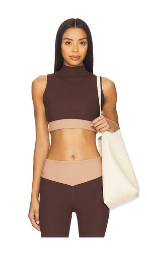 Ribbed Contrast Bodhi Sports Bra in Chocolate. - size L (also in M, S, XL, XS) - YEAR OF OURS - Modalova