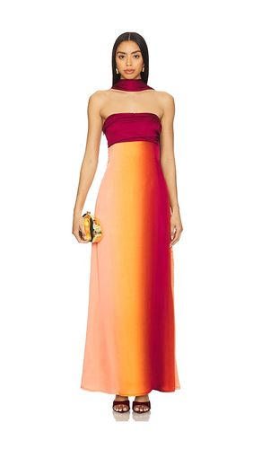 Vivia Scarf Dress in Orange,Burgundy. - size L (also in M, S) - YLLW THE LABEL - Modalova