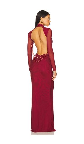 Salome Beaded Dress in Burgundy. - size L (also in M, S, XS) - YLLW THE LABEL - Modalova