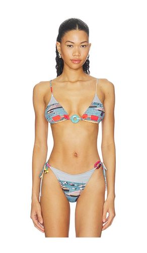 X REVOLVE Sade Charm Bikini Top in Blue. - size L (also in M) - Yellow The Label - Modalova
