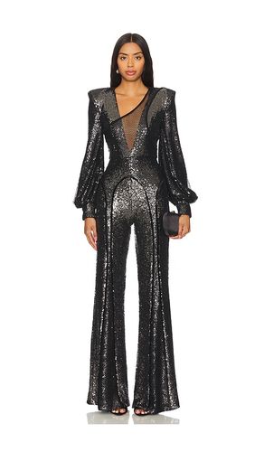 Perfume Exotico Jumpsuit in Metallic Silver. - size 6 (also in 8) - Zhivago - Modalova