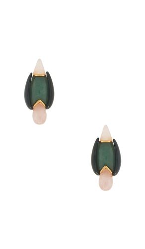 Pendientes plume stud en color verde talla all - Zimmermann - Modalova