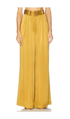 Silk Tuck Pant in Yellow. - size 0/XS (also in 1/S, 2/M) - Zimmermann - Modalova
