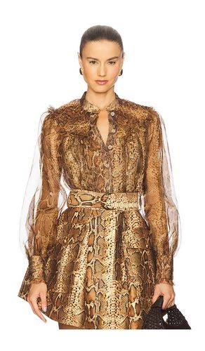 Hypnotic Smocked Blouse in Brown. - size 0/XS (also in 1/S) - Zimmermann - Modalova