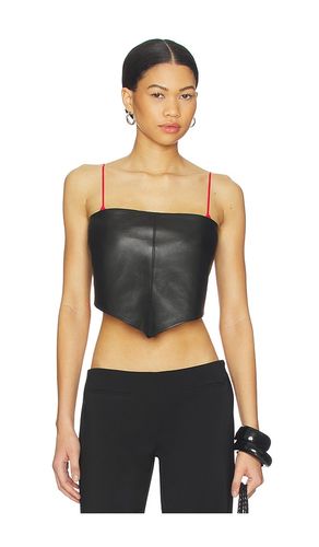 Ziah Leather Scarf in Black - Ziah - Modalova