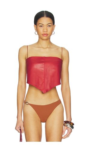 Ziah Leather Scarf in Red - Ziah - Modalova