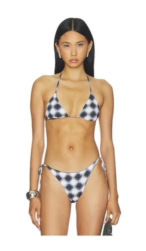Beaded Triangle Bikini Top in Black & White. - size 10/M (also in 12/L, 14/XL, 6/XS, 8/S) - Ziah - Modalova