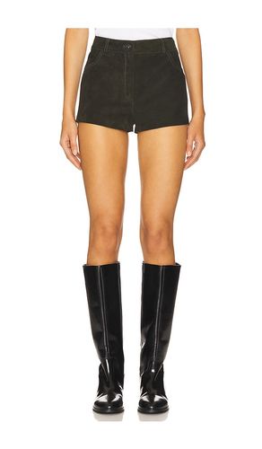 X REVOLVE Suede Waistband Shorts in Olive. - size M (also in S, XS) - ZUT - Modalova