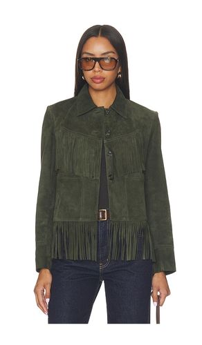 Suede Fringe Jacket in Olive. - size L (also in M) - ZUT - Modalova