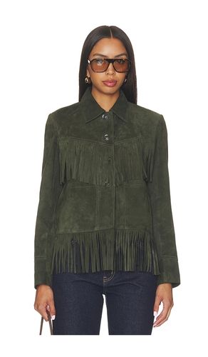 Suede Fringe Jacket in Olive. - size L (also in M) - ZUT - Modalova