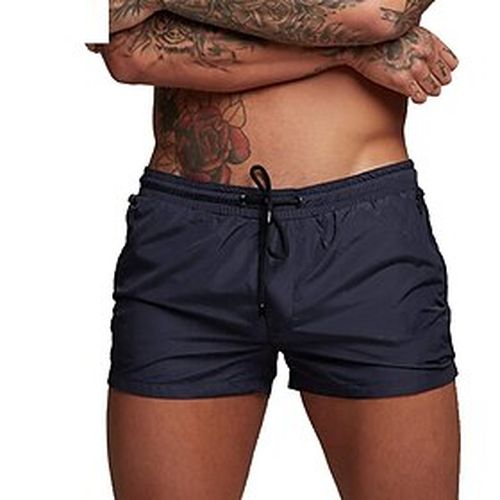 Men's Running Shorts Sports Outdoor Shorts Fitness Basketball Running Workout Jogging Lightweight Breathable Normal Sport Solid Colored Black Red Green Navy B - Ador ES - Modalova