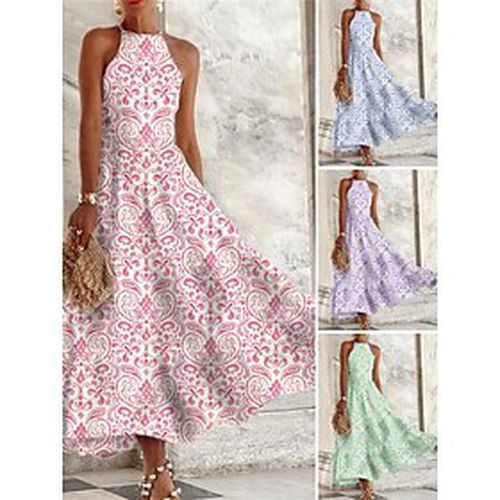 Women's Casual Dress Swing Dress Summer Dress Long Dress Maxi Dress Fashion Modern Floral Print Outdoor Daily Holiday Crew Neck Sleeveless Dress Regul - Ador.com UK - Modalova