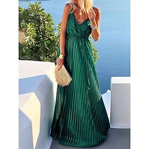 Women's Party Dress Casual Dress Swing Dress Long Dress Maxi Dress Fashion Modern Plain Ruched Outdoor Daily Holiday Strap Sleeveless Dress Loose Fit - Ador.com UK - Modalova