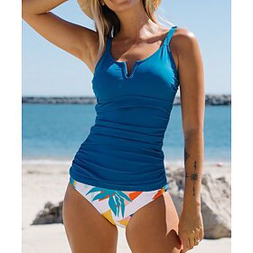 Women's Swimwear Tankini 2 Piece Normal Swimsuit Solid Color 2 Piece Black Blue Orange Bathing Suits Beach Wear Summer Sports - Ador.com UK - Modalova