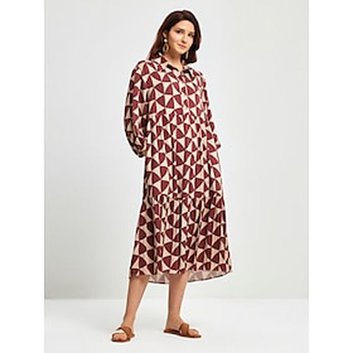 Geometric Moroccan Pattern Spring Dress - Ador - Modalova