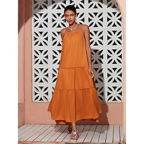 Linen Solid Maxi Slip Dress - Ador.com - Modalova