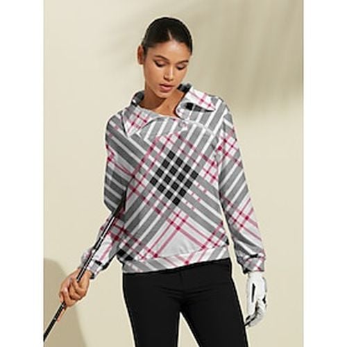 Women's Golf Pullover Sweatshirt Pink Long Sleeve Top Ladies Golf Attire Clothes Outfits Wear Apparel - Ador.com - Modalova