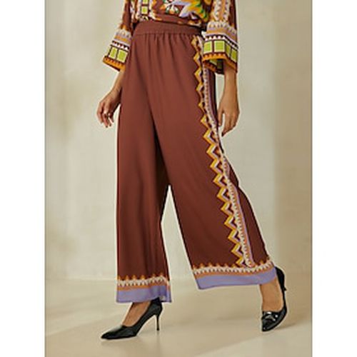 Brown Bohemia Loose Wide Leg Culottes - Ador - Modalova