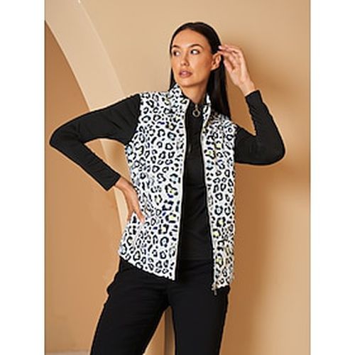 Women's Golf Jacket Black White Sleeveless Vest / Gilet Ladies Golf Attire Clothes Outfits Wear Apparel - Ador.com - Modalova