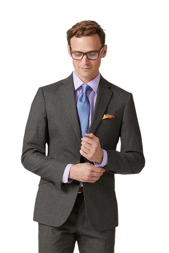 Esf Grey Merino Business Suit Jacket Grey size 38R - Charles Tyrwhitt - Modalova