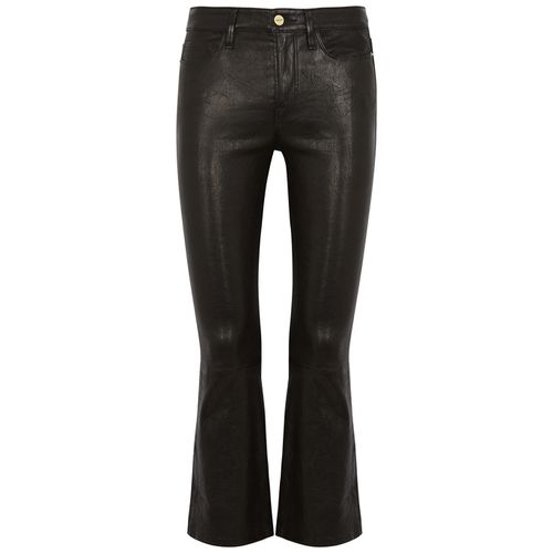 Le Crop Mini Boot Leather Jeans - W24 - Frame - Modalova