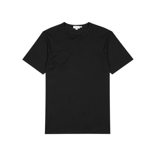 Sunspel Cotton T-shirt - Black - L - Sunspel - Modalova