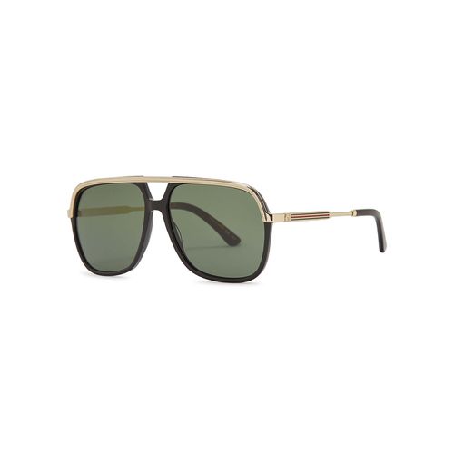 Aviator-style Sunglasses, Sunglasses, , Green Lenses - Gucci - Modalova