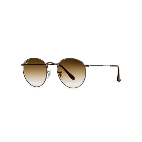 Gunmetal Round-frame Sunglasses, Sunglasses, Tips - Ray-ban - Modalova