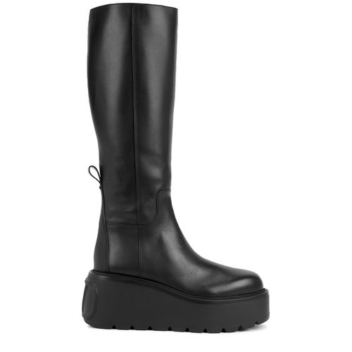 Garavani Uniqueform Leather Knee-high Boots - Valentino - Modalova