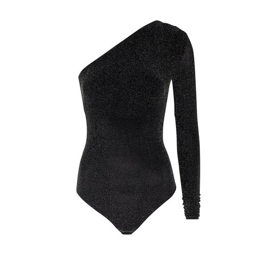 Jordan One-shoulder Metallic-weave Bodysuit - ALIX - Modalova