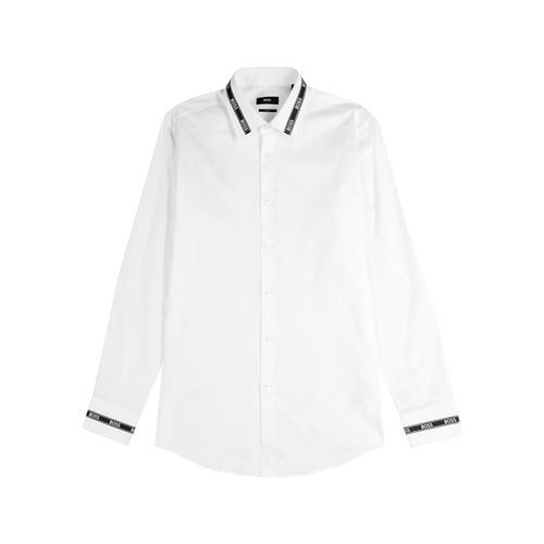 BOSS White Cotton-twill Shirt - Boss - Modalova