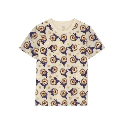 Deco Bloom Embroidered Cotton T-shirt - Tory Burch - Modalova