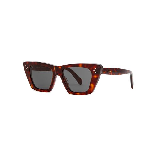 Tortoiseshell Cat-eye Sunglasses, Sunglasses, Grey Lenses - Celine - Modalova