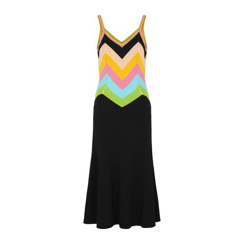 Chevron-intarsia Stretch-knit Midi Dress - Boutique Moschino - Modalova