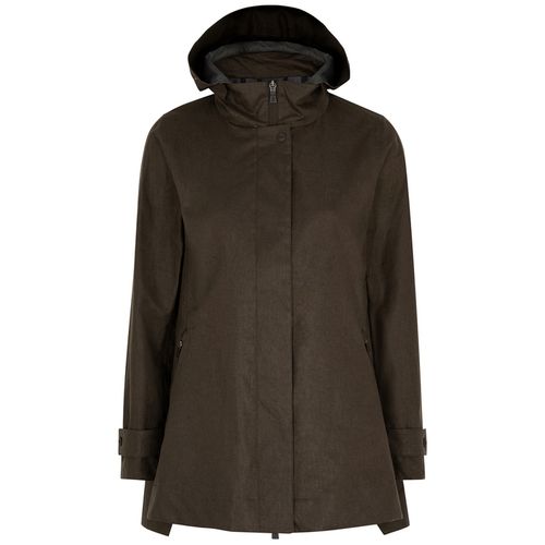 Herno Brown Hooded Linen Jacket - Herno - Modalova