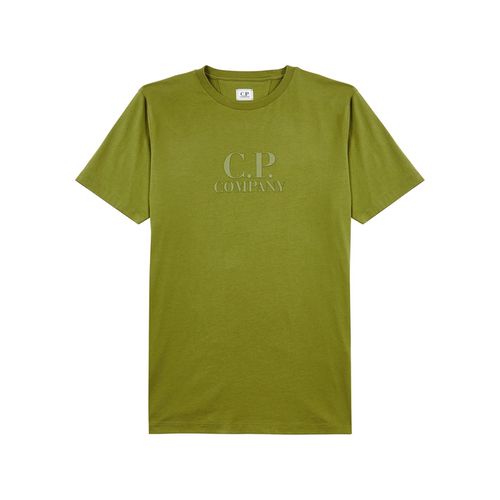 Olive Logo Cotton T-shirt - C.P. Company - Modalova
