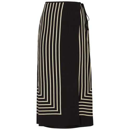 Striped Silk Crepe De Chine Wrap Skirt - Totême - Modalova