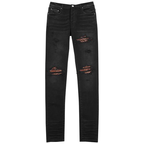 MX1 Bandana Distressed Skinny Jeans - Amiri - Modalova