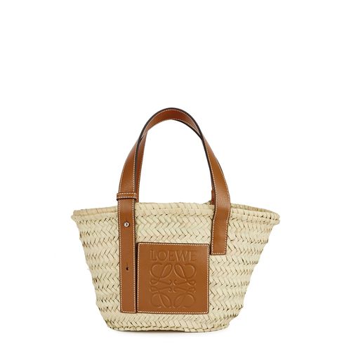 Small Cream Raffia Basket bag - Natural - Loewe - Modalova