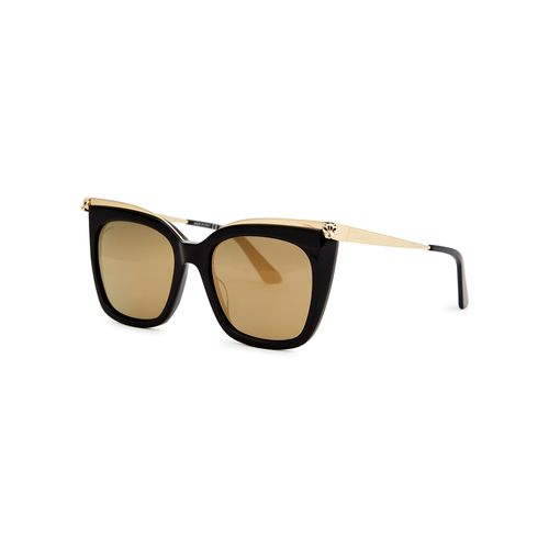 Panthère Oval Frame Sunglasses, Sunglasses, Gold Tone - CARTIER - Modalova