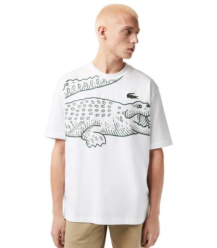 Camiseta para Hombre Blanca - Loose Fit XL - Lacoste - Modalova