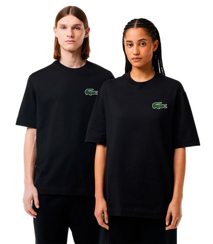 Camiseta Negra Unisex - Loose Fit S - Lacoste - Modalova