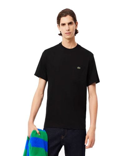 Camiseta Negra para Hombres - Algodón M - Lacoste - Modalova