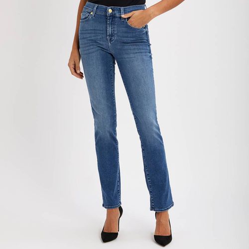 Mid Blue Straight Slim Jeans - 7 For All Mankind - Modalova