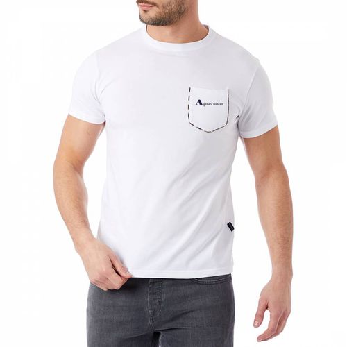 White Pocket Logo Cotton T-Shirt - Aquascutum - Modalova