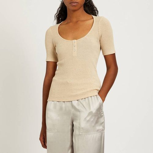 Beige Cotton Blend Top - Vince - Modalova